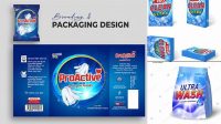 3809+ Detergent Powder Packaging Design Psd Modern Free PSD Template