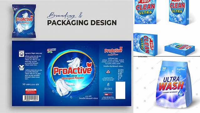 3809+ Detergent Powder Packaging Design Psd Modern Free PSD Template