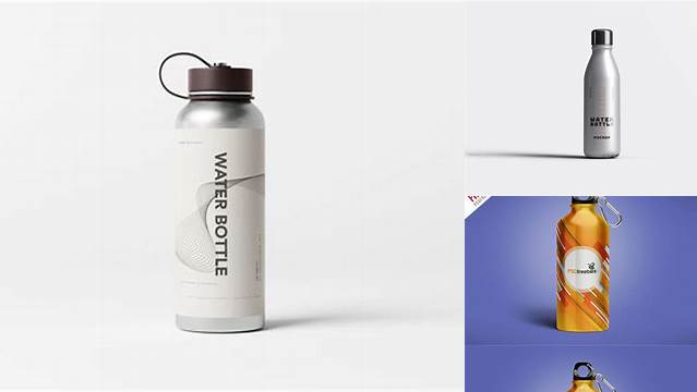 3843+ Aluminum Water Bottle Mockup Free PSD Free Download