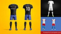 3859+ Football Kit Template Psd Free Easy Editable