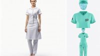 3867+ Nurse Uniform Mockup Easy Editable