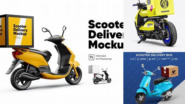 3874+ Delivery Scooter Mockup Easy Editable