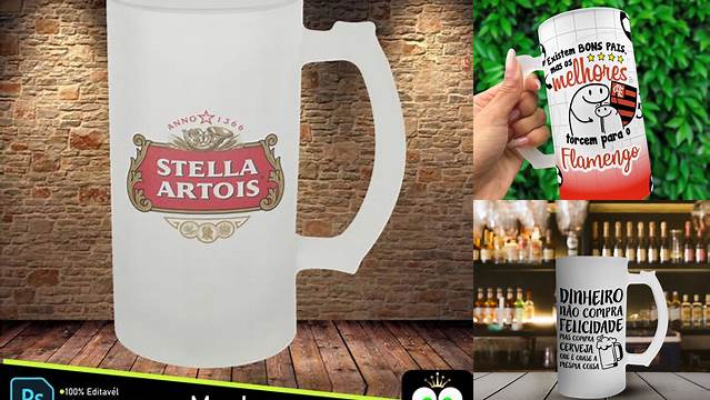 3878+ Mockup Caneca De Chopp Jateada High Resolution