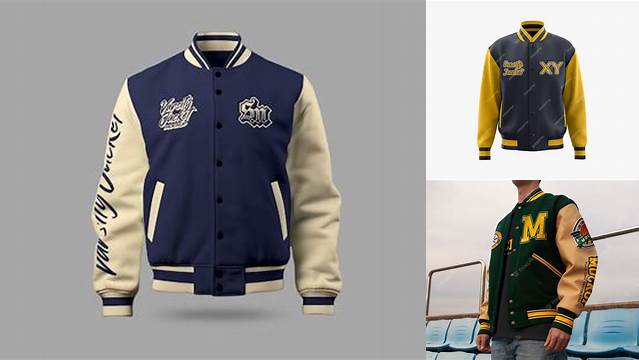 3898+ Varsity Jacket Template Psd PSD for Free