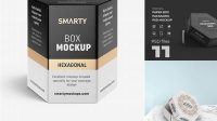 3899+ Hexagon Packaging Mockup Smart PNG Image