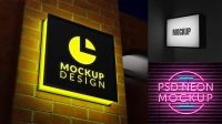 3902+ Mockup Neon Box Free PSD for Designers