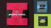 3907+ Sports Towel Mockup Include TIFF