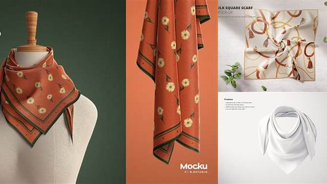 3920+ Scarf Mock Up Free Layered PSD File Free Download