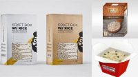 3926+ Rice Box Packaging Mockup Include TIFF