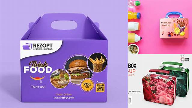 3935+ Lunchbox Mockup Smart Object PSD Template