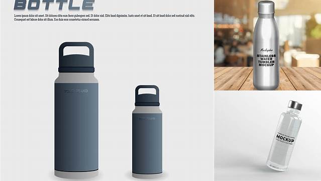 3950+ Tumbler Bottle Mockup Customizable PSD Templates