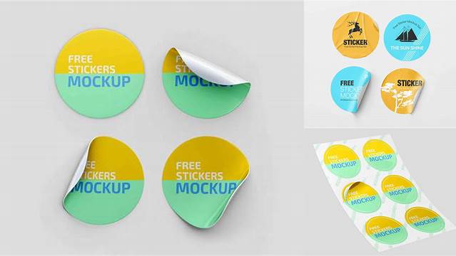 3958+ Sticker Mockup Free Professional Design PSD