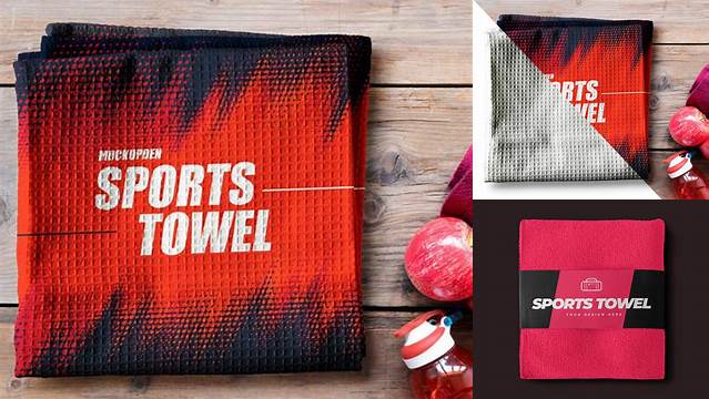 3967+ Sports Towel Mockup Premium PSD Freebie