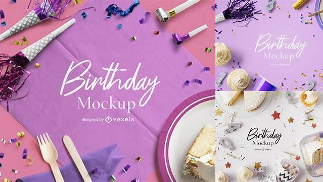 3987+ Happy Birthday Mockup Easy to Use PSD