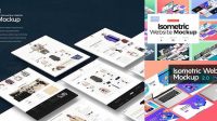 3991+ Isometric Website Mockup Professional PSD Resource