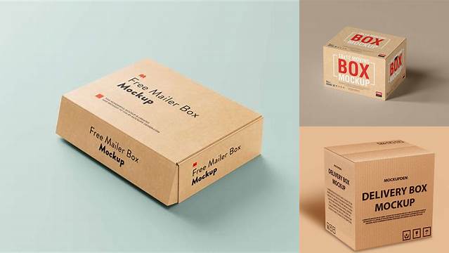 4005+ Delivery Box Mockup Free PSD Free Download