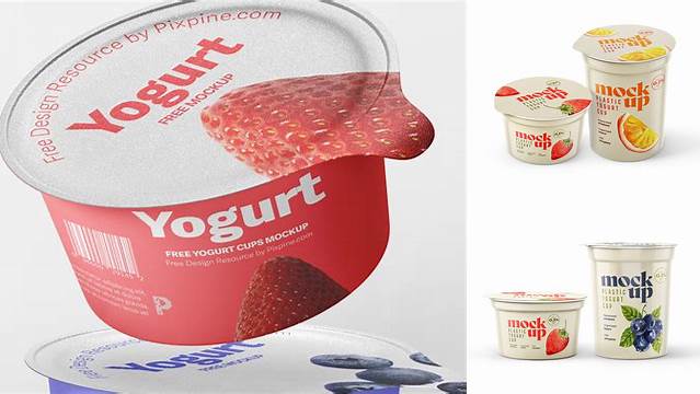 4007+ Yogurt Mockup Free Creative Design Mockup