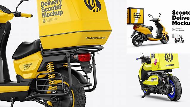 4009+ Delivery Scooter Mockup Free Digital Download