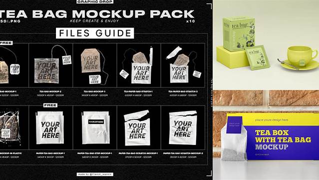 4012+ Tea Bag Mockup Free Creative Design Resource