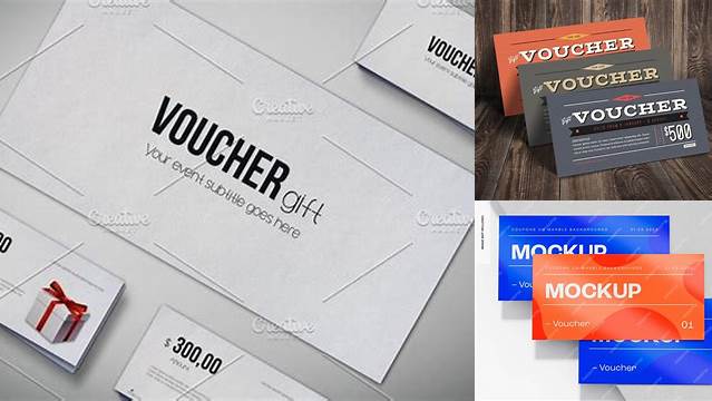 4014+ Voucher Mockup Smart Object PSD