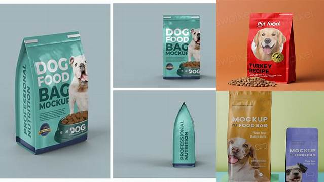 4015+ Pet Food Bag Mockup Best for Showcase