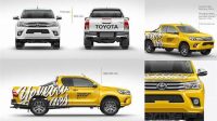 4034+ Toyota Hilux Mockup Free Free PSD