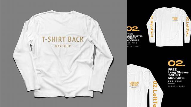 4035+ Long Sleeve Shirt Mockup Free Include TIFF