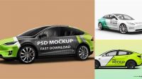 4039+ Tesla Mockup Customizable PSD Templates