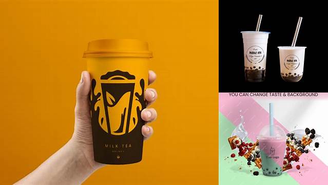 4054+ Milk Tea Cup Mockup Free Professional PSD Resource