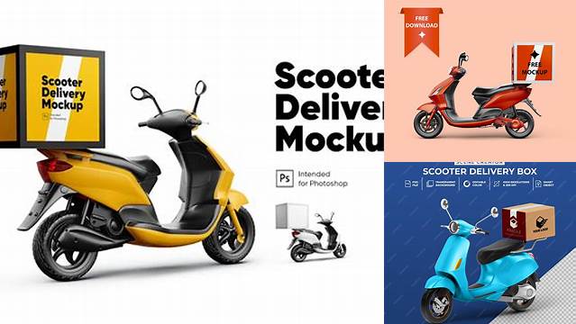 4061+ Scooter Delivery Mockup Free Free Design Resource