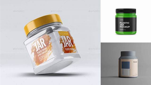 4066+ Square Plastic Jar Mockup Premium Quality PSD Freebie