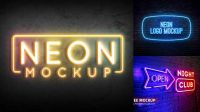 4072+ Online Neon Sign Mockup Best Free Mockup PSD