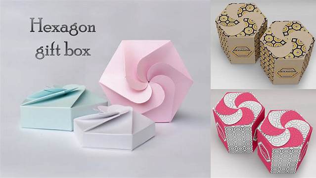 4076+ Hexagon Twist Top Box Free PSD