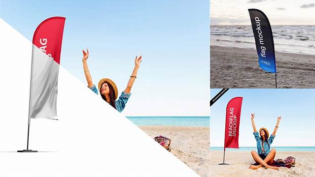 4080+ Beach Flag Mockup Free Digital Download