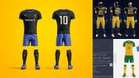 4081+ Football Uniform Mockup PSD for Free