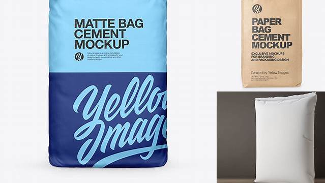 4090+ Cement Bag Mockup Smart PNG Image