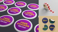 4106+ Circle Sticker Mockup PSD Free Download