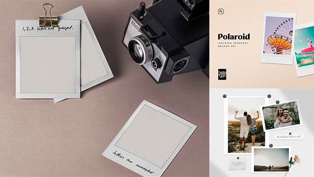 4116+ Mockup Polaroid Free Mockup PSD Free Download