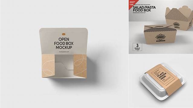 4124+ Food Box Free Mockup Customizable Design Files