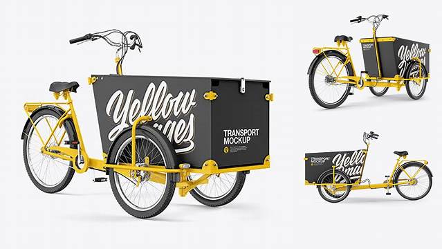 4128+ Cargo Bike Mockup Free Free PSD