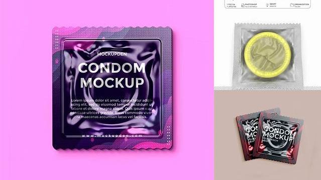 4129+ Condom Mockup Free Psd Include TIFF