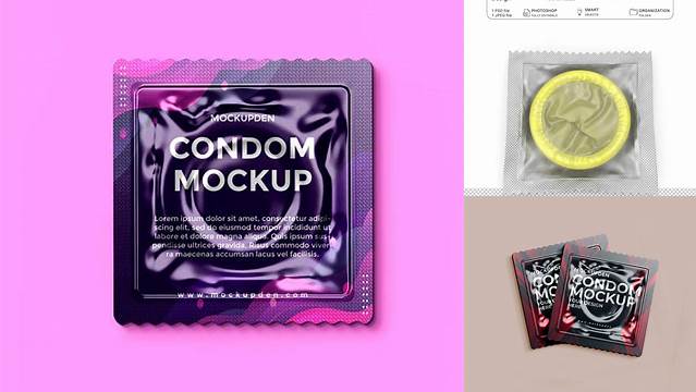 4129+ Condom Mockup Free Psd Include TIFF