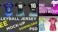 4152+ Volleyball Jersey Mockup PSD Free Download