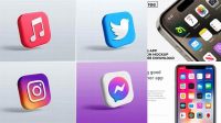 4159+ App Icon Mockup Free High-Resolution PSD Download