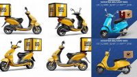 4164+ Scooter Delivery Mockup Best for Showcase