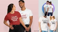 4165+ Couple T Shirt Mockup Free Download Creative Design Resource