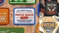 4172+ Embroidered Patch Mockup Mockup PSD Free Download