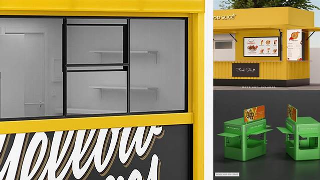 4174+ Food Kiosk Mockup Free Include TIFF