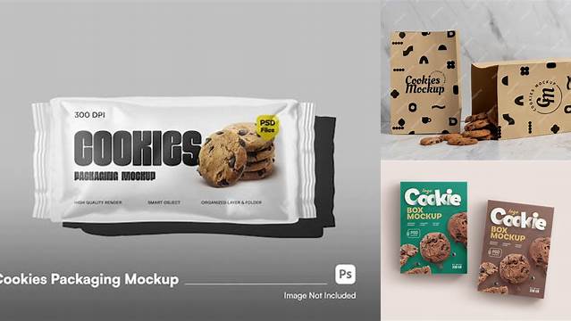 418+ Cookie Packaging Mockup Elegant PSD Mockup