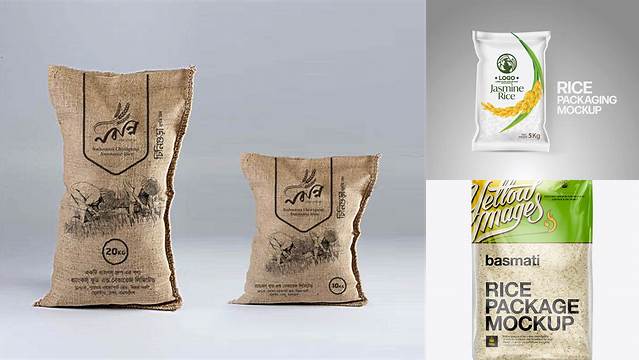 4182+ Rice Bag Free Mockup Free Graphic Resource